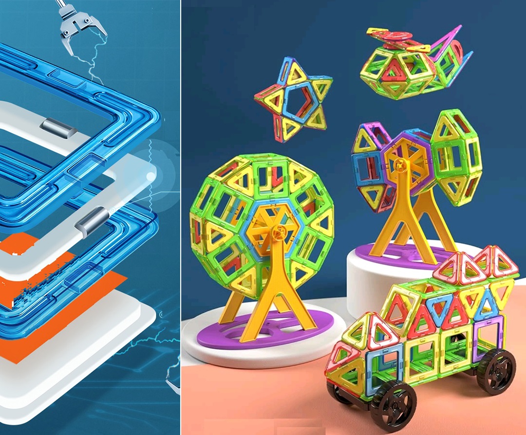 Magnetne pločice građevni blokovi Magnetski građevinski set igračaka