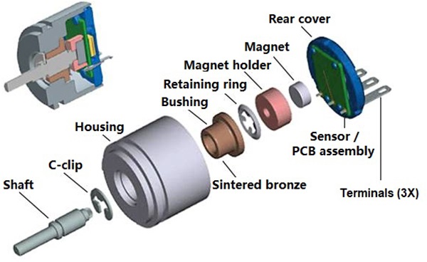 Structure of a magnetic encoder